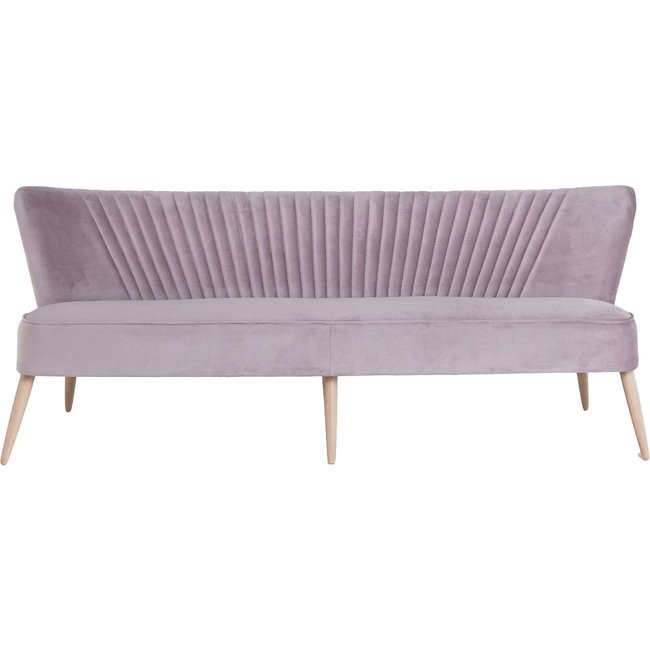 Canapé fixe en tissu, Harry Couleur rose parme litchi <span itemprop=