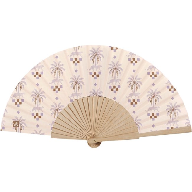 Eventail bois de bouleau RIVIERA lila <span itemprop=