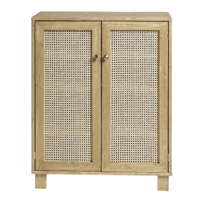 Meuble à chaussures bois et rotin naturel 100 cm - HAYDÉ - HANNUN