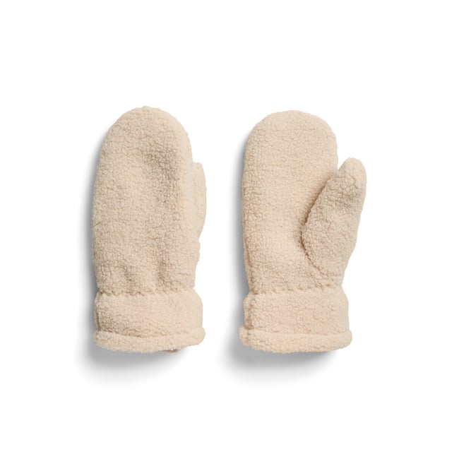Moufles en sherpa, Netty ecru <span itemprop=