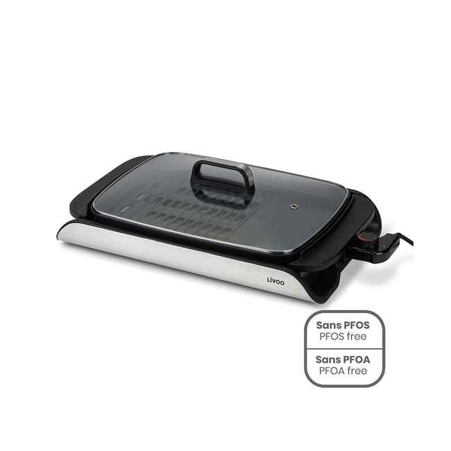 Plancha grill avec couvercle noir <span itemprop=