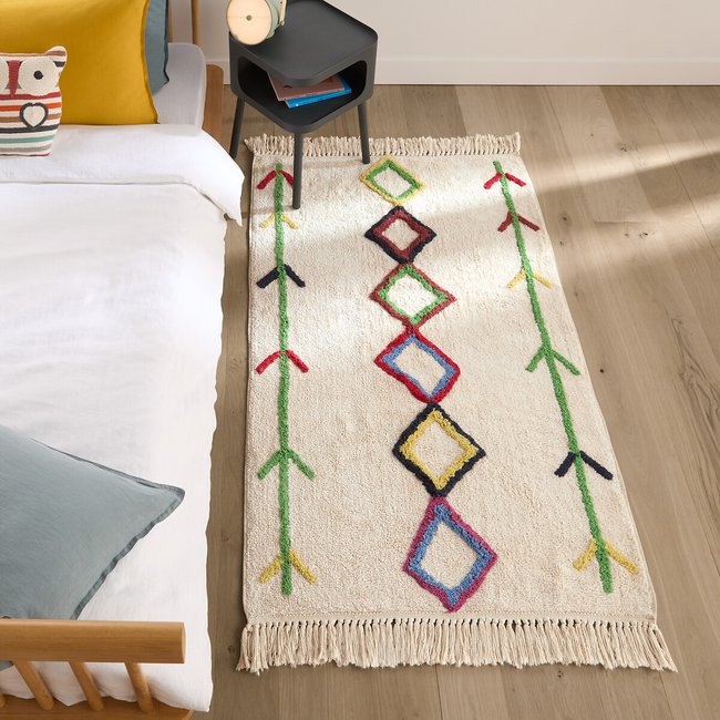 Tappeto bambino cotone bio stile berbero, Dybala multicolore AM.PM