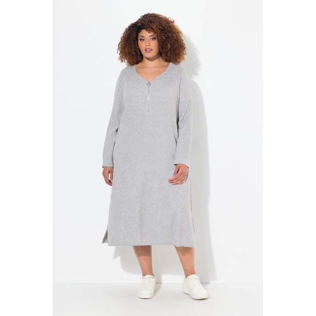 Robe midi en jersey bord-côte, coupe évasée - ULLA POPKEN