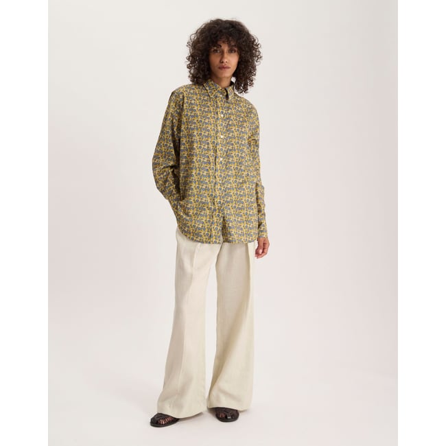 Chemise Maureena en coton jaune <span itemprop=