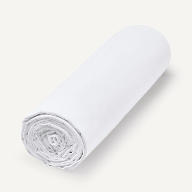 Drap-housse coton bio, Ponlok blanc <span itemprop=