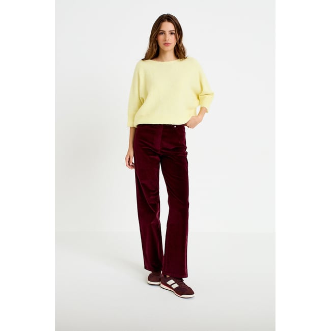 Pantalon bootcut taille haute velours - CACHE CACHE