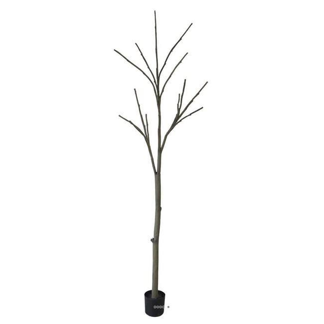 Tronc arbre artificiel nu H 270 cm 3 ramures Couleur marron <span itemprop=