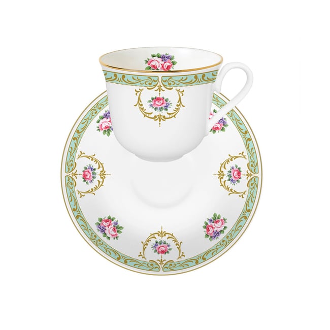 Tasse et sous tasse à thé   23 cl-WINDSOR Couleur multicolore <span itemprop=