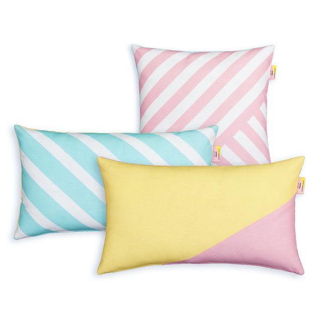 Kissen, 50 x 30 cm blau/weiss HELLO BLOGZINE X LA REDOUTE INTERIEURS