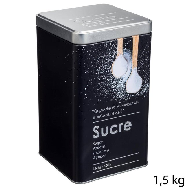 Boîte à sucre poudre BLACK EDITION Couleur noir <span itemprop=