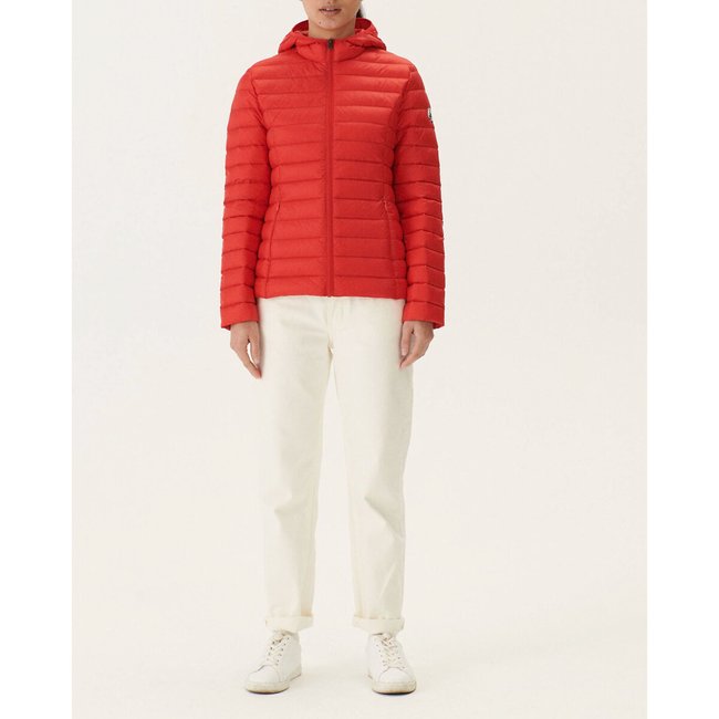 Blusão leve, com capuz, CLOE vermelho <span itemprop=