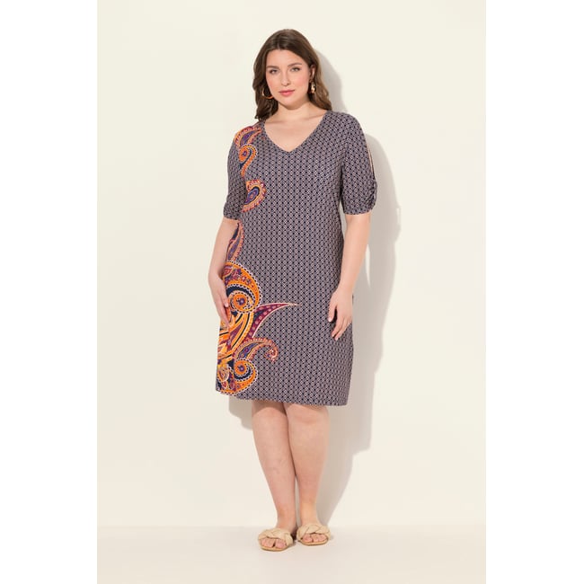 Robe de plage en jersey marine <span itemprop=