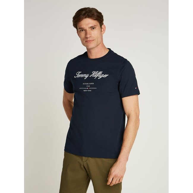 Camiseta con logotipo azul oscuro <span itemprop=