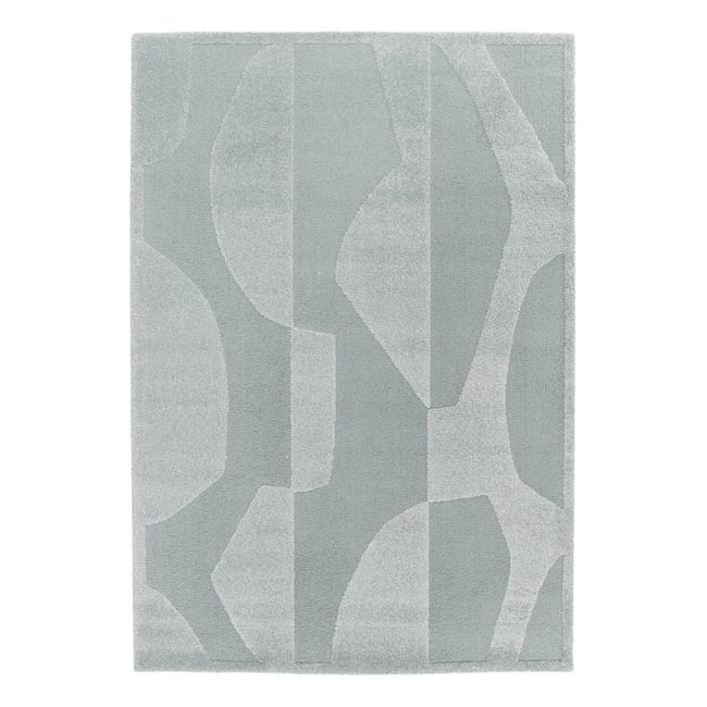 Tapis doux à relief SILENCIO Couleur bleu naturel <span itemprop=
