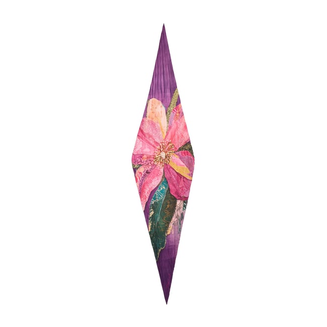 Foulard à imprimé floral rouge <span itemprop=