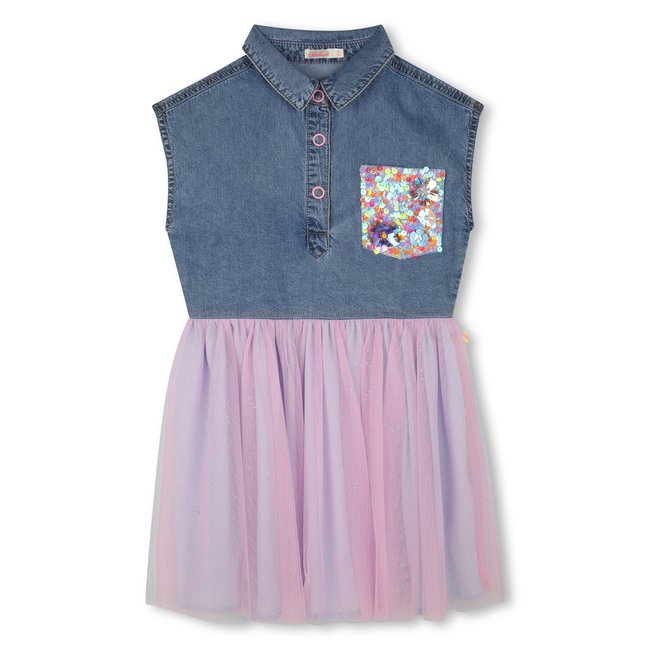 Robe bimatière dble stone+brossage <span itemprop=