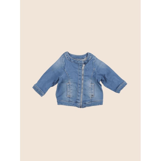 Veste imprimé au dos - Très bon état bleu <span itemprop=