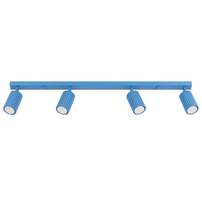 Plafonnier Aluminium Bleu GU10 4 KARBON Couleur bleu <span itemprop=