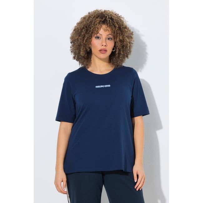 T-shirt motif imprimé Feeling Good bleu encre <span itemprop=