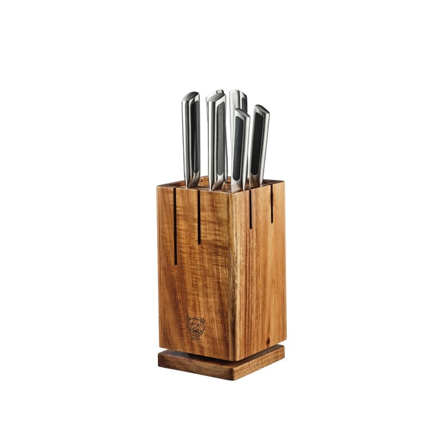 Lot de 7 couteaux de cuisine en inox, NUDE inox et noir mat <span itemprop=