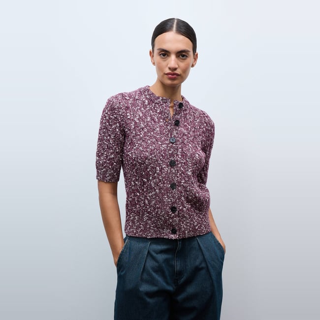 Cardigan mouliné à torsades - MONOPRIX