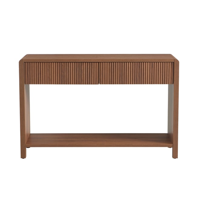 Console 2 tiroirs  UTICA Couleur noyer <span itemprop=