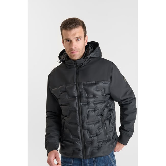 Doudoune à capuche REJAN black <span itemprop=