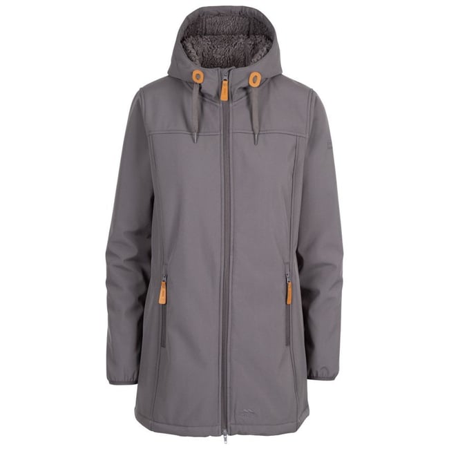 Veste imperméable longue KRISTEN carbone <span itemprop=