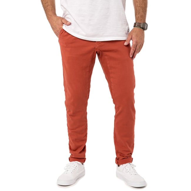 PANTALON CHINO CHERRY rouge <span itemprop=