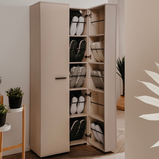Meuble à chaussures 2 portes 35 paires - TERRE DE NUIT