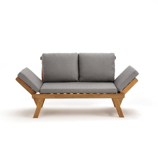 Canapé de jardin modulable Celena gris chiné <span itemprop=