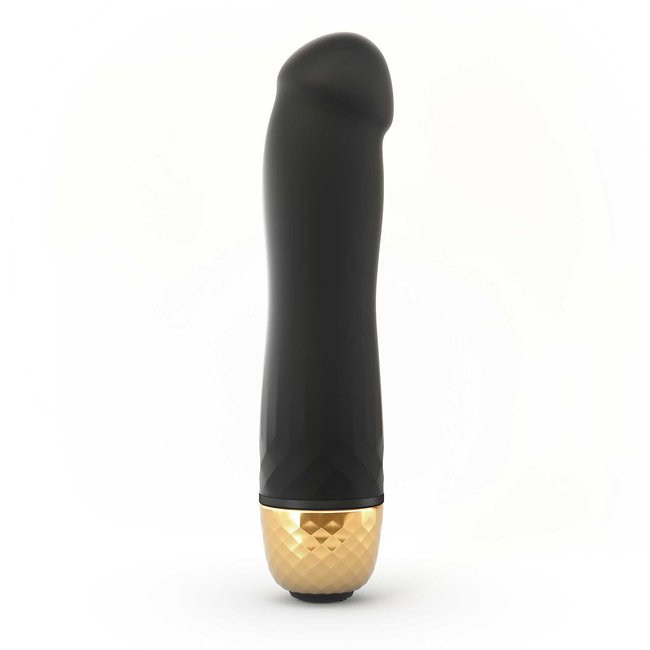 Vibrador mini must Gold preto/dourado <span itemprop=