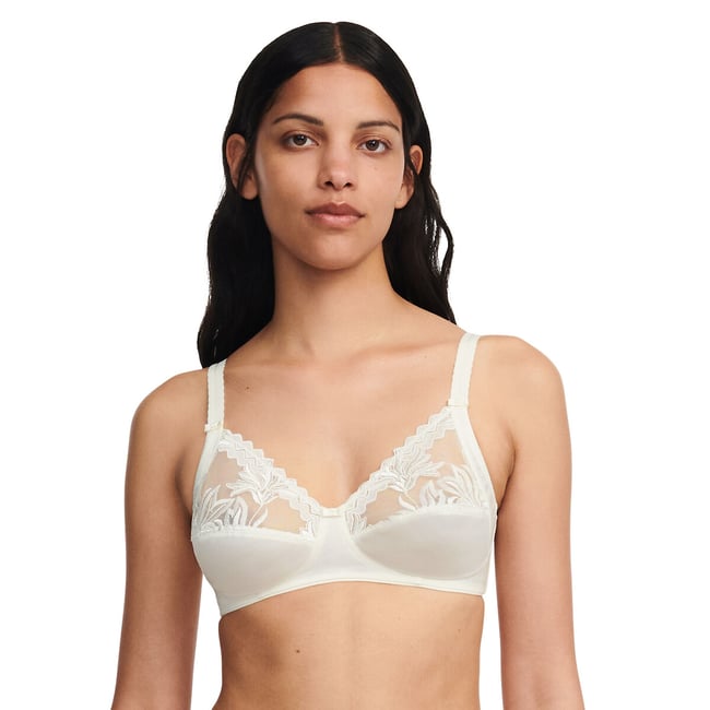Soutien-Gorge Chantelle Sans Armatures - Modèle 3042 En Ivoire/Brun - Taille FR 95C / EU-DE 80C - Dos Nageur