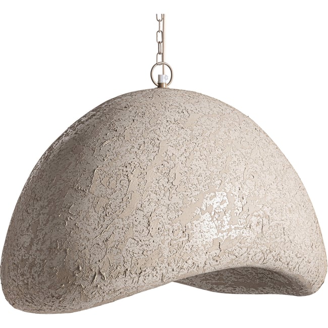 Suspension contemporaine en papier mâché Couleur beige et or <span itemprop=