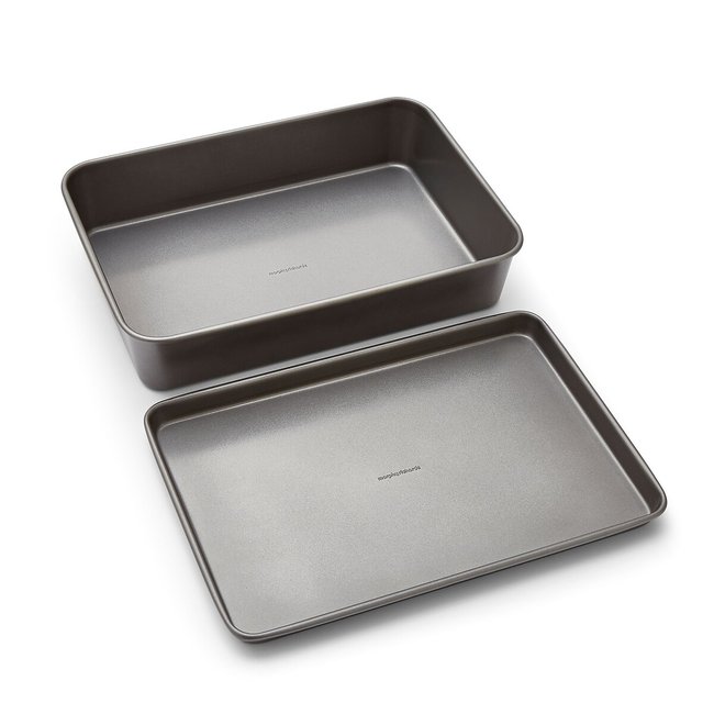 2-Piece Oven & Roasting Tin Set, grey, MORPHY RICHARDS