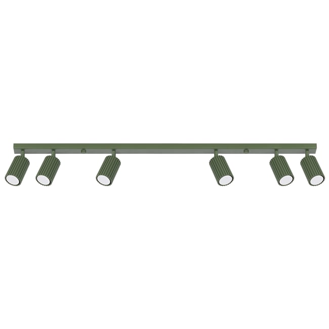 Plafonnier Aluminium Vert Olive GU10 6 Karbon Couleur vert <span itemprop=