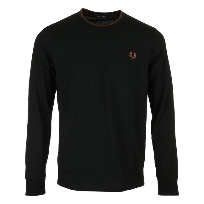 T-shirt Long Sleeved Twin Tipped Tee Shirt black carrington road brown <span itemprop=