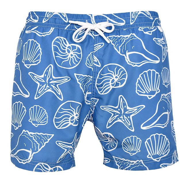 short de bain Montauk 2668 white seashell bleu <span itemprop=