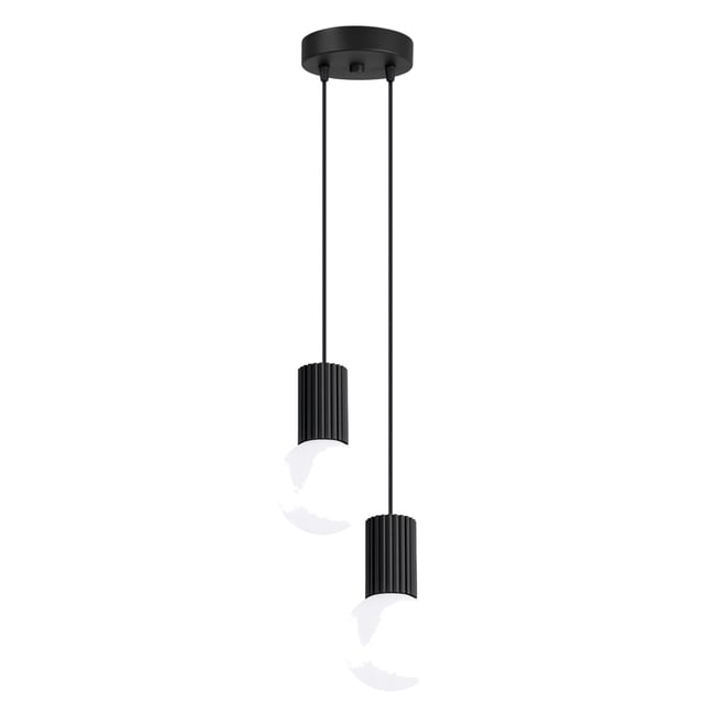 Suspension Aluminium Noir G9 2 Halo Couleur noir <span itemprop=