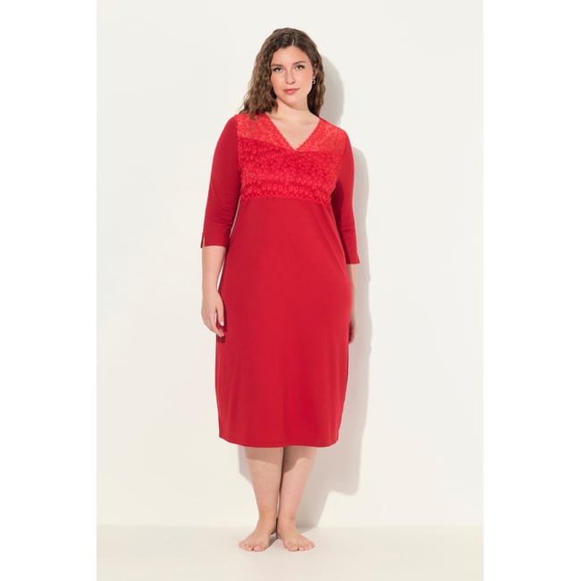 Chemise de nuit avec empiècement en dentelle salsa <span itemprop=