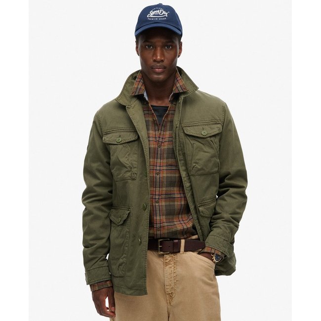 Veste militaire légère brodée M65 vert olive surplus goods <span itemprop=