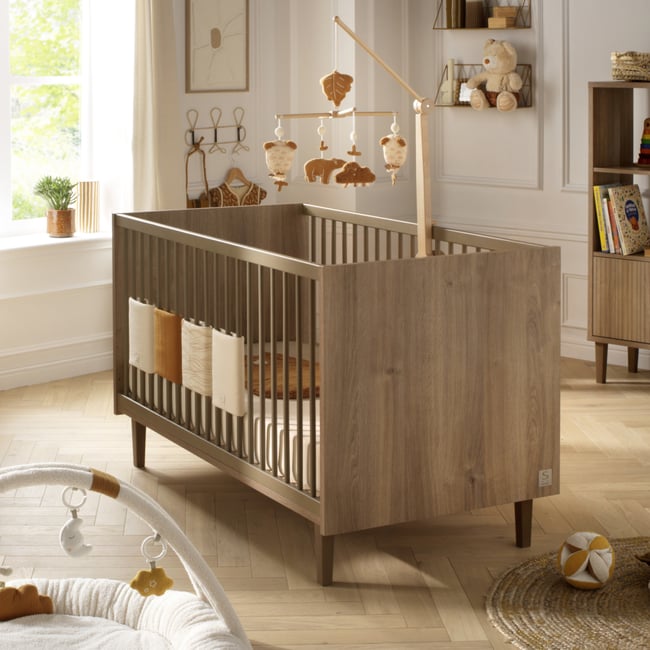 Lit évolutif - Little Big Bed décor imitation bois marron <span itemprop=