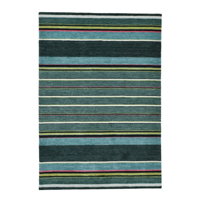 Tapis en laine vierge tissé à la main Couleur vert <span itemprop=