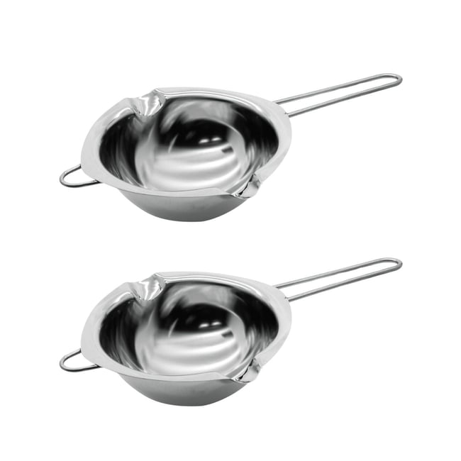 Ensemble de 2 Services à bain marie 26 cm pour chocolat gris <span itemprop=