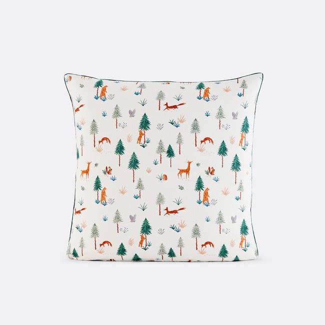 Funda de almohada para cama infantil, de franela, estampado de animales, GRIZZLY crudo <span itemprop=