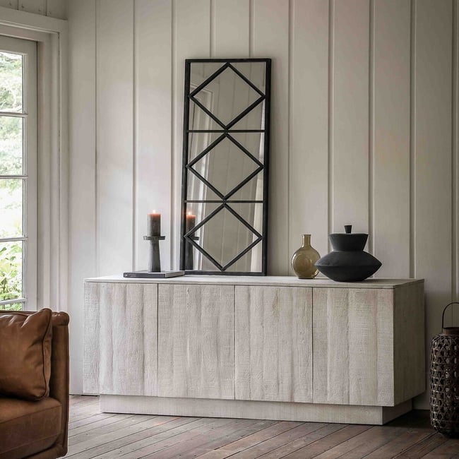 Rustana Whitewash Mango Wood Sideboard, wood white, ÉDITÉ