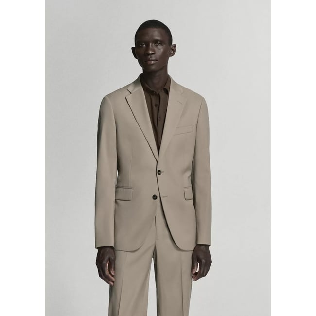 Veste costume Milán slim-fit gris vison <span itemprop=