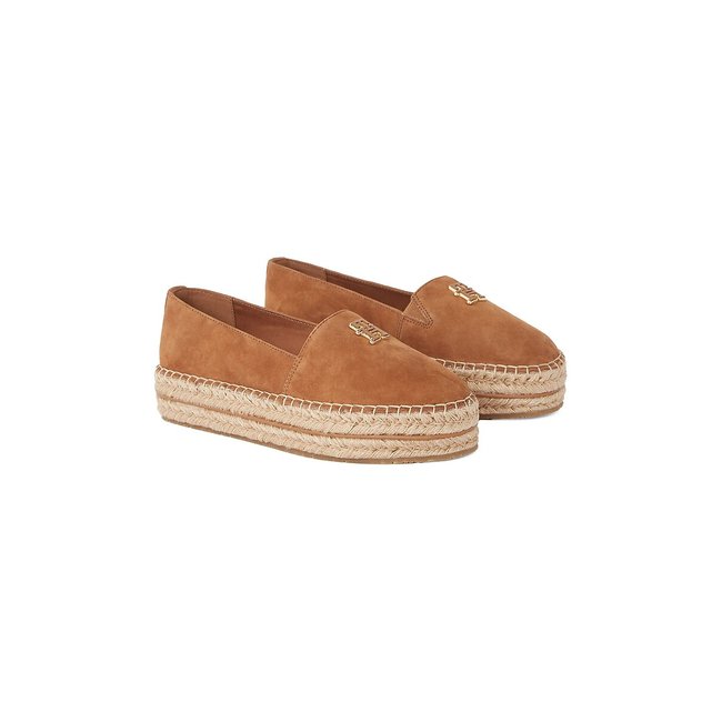 Platform espadrilles van suède <span itemprop=