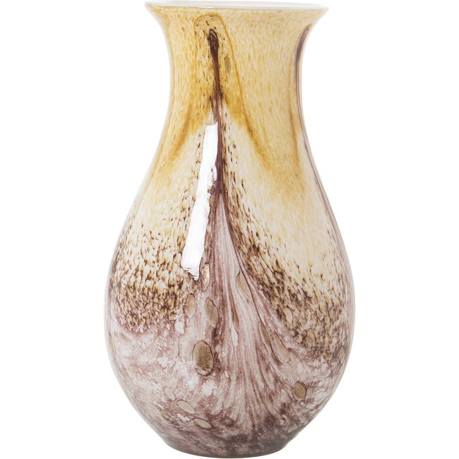 Vase en verre cristal, chic et raffiné Couleur sable cristallin <span itemprop=