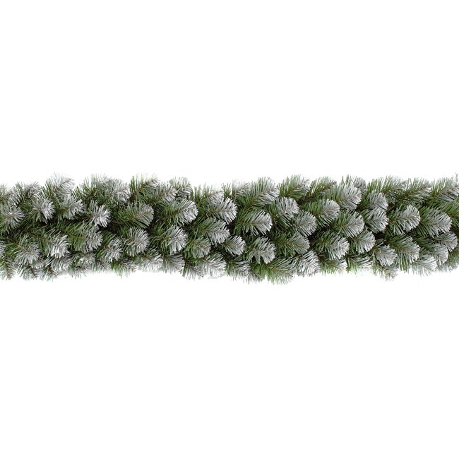 Guirlande de Noël enneigée L270 cm COLORADO Couleur vert <span itemprop=